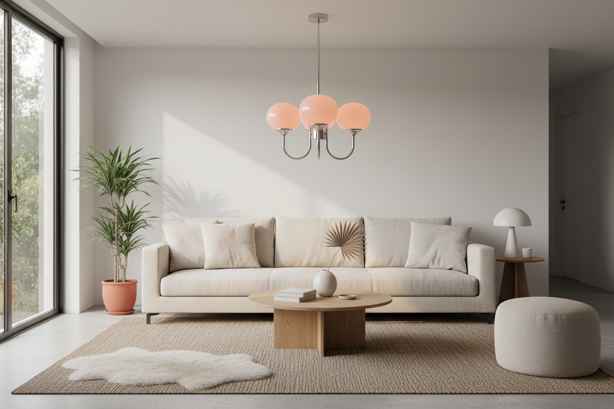 Lustre Pendente, Arandela e Abajur Moderno Bauhaus Glass – Coleção Completa (3 e 5 Globos)