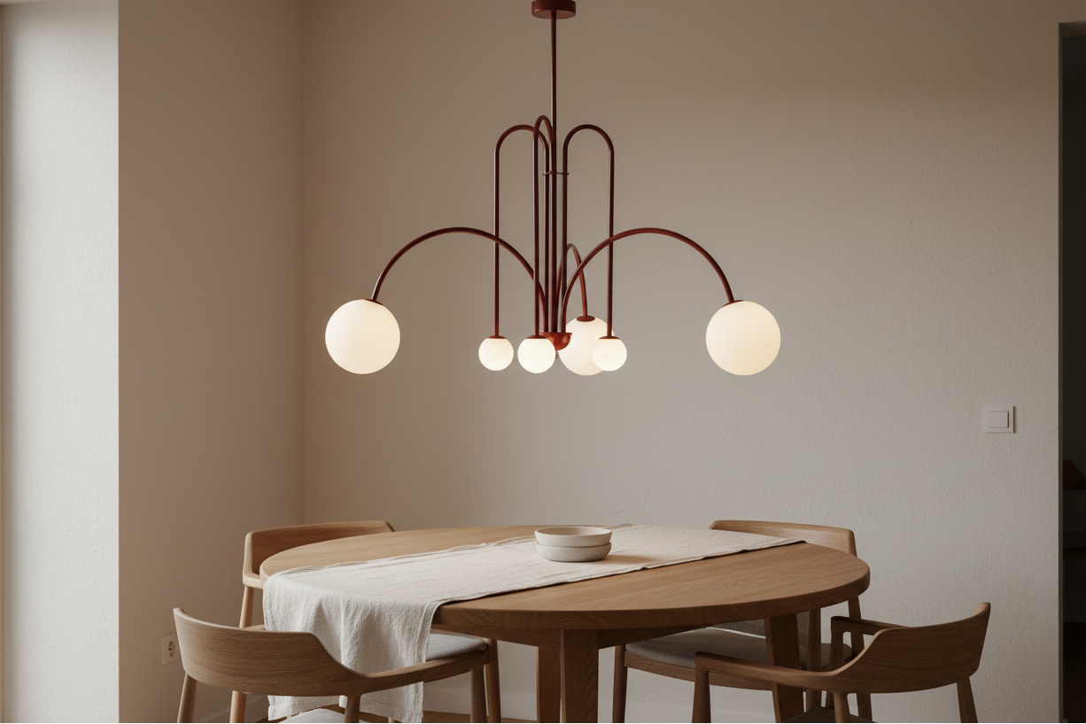 Lustre Pendente Moderno Com Globos Fash Minimalista