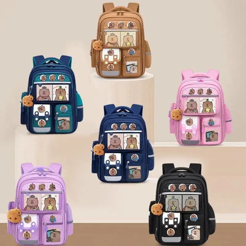 Mochila Escolar Infantil – Ortopédica, Impermeável + Kit Capivara Exclusivo