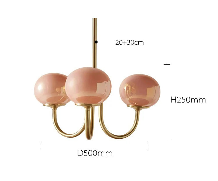 Lustre Pendente Moderno Bauhaus Glass 50cm e 68cm