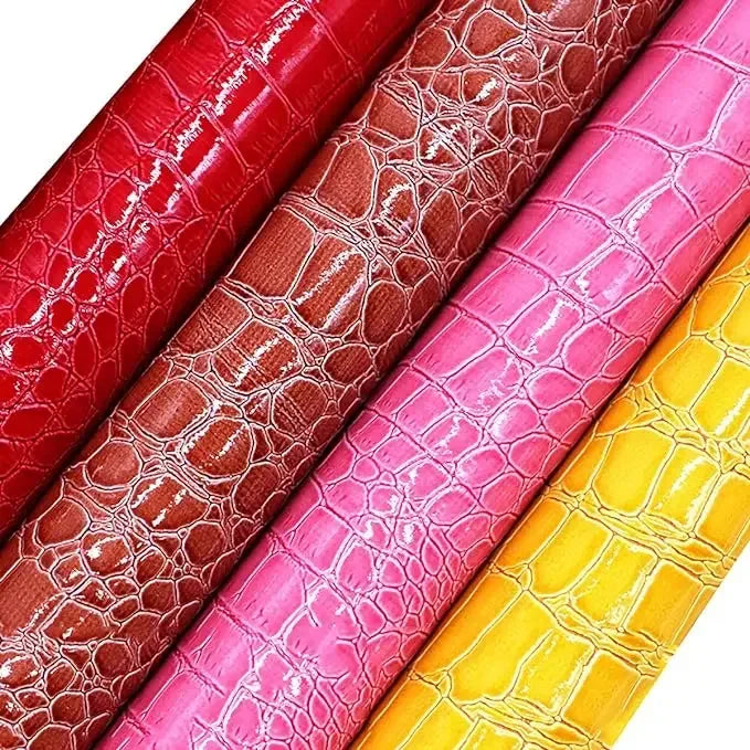 Adesivo Textura Couro Sintético Crocodilo Ecológico para Carteiras, Bolsas, Sapatos, Móveis e Decoração