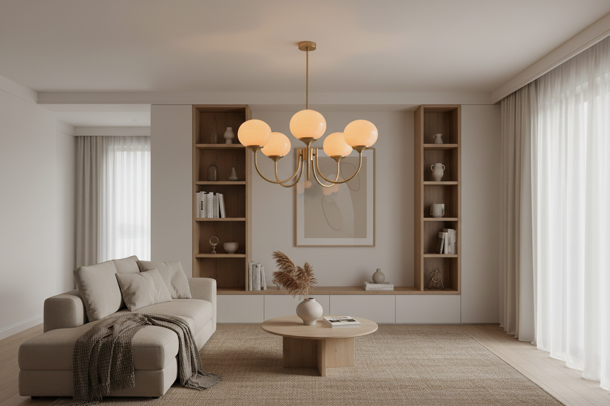 Lustre Pendente, Arandela e Abajur Moderno Bauhaus Glass – Coleção Completa (3 e 5 Globos)