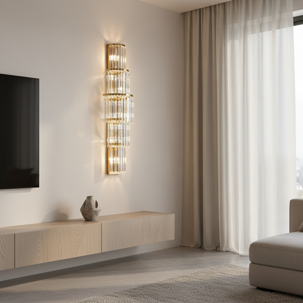 Arandela Imperial Cristal – Luxo e Impacto em Cada Detalhe