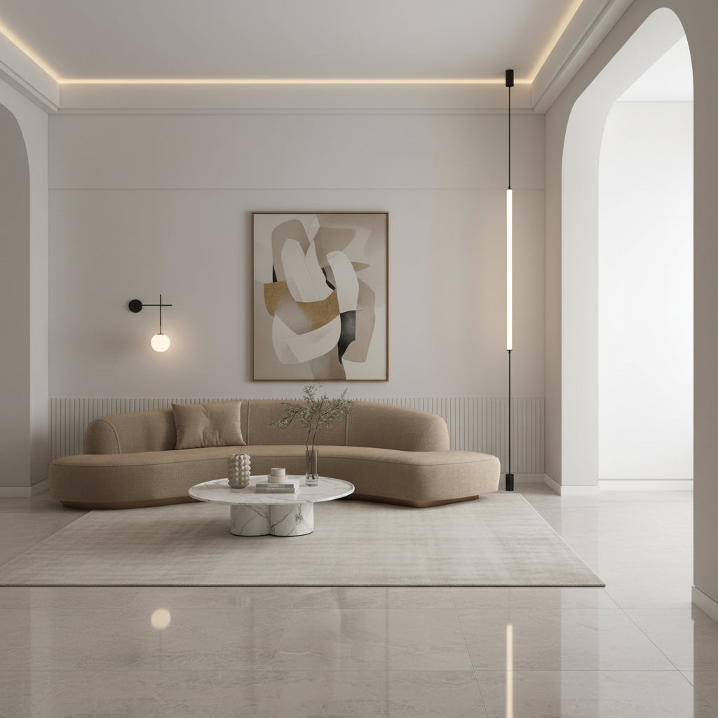 Luminária Vertical LED Piso ao Teto Italiana Minimalista Moderna