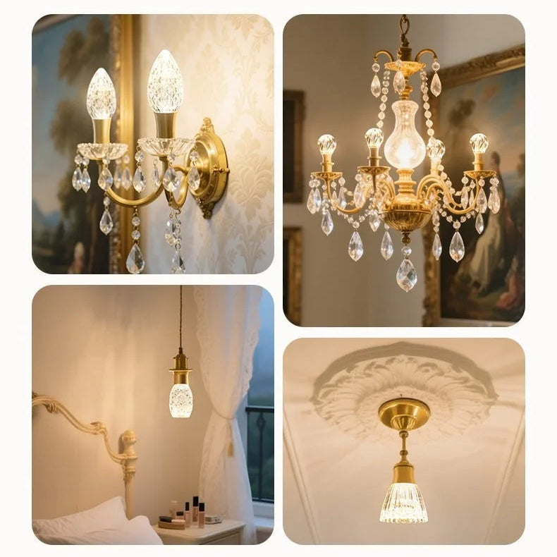 B2 Lâmpada LED De Cristal Acrílico Para Lustre, Pendente e Decoração