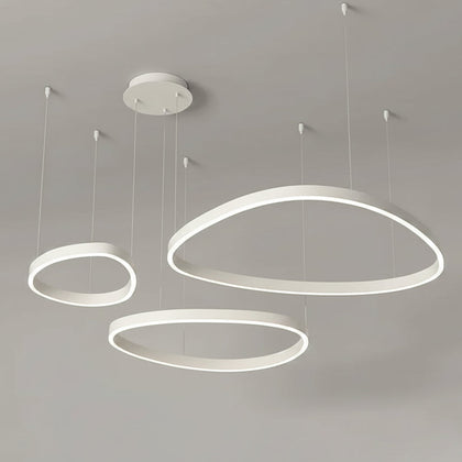 Lustres Aneis Organics Pendente Branco Preto Contemporaneo