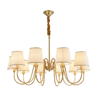 Lustre de design com múltiplas cúpulas e estrutura metálica, elegância e sofisticação para ambientes amplos