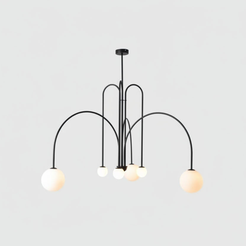 Lustre Pendente Moderno Com Globos Fash Minimalista