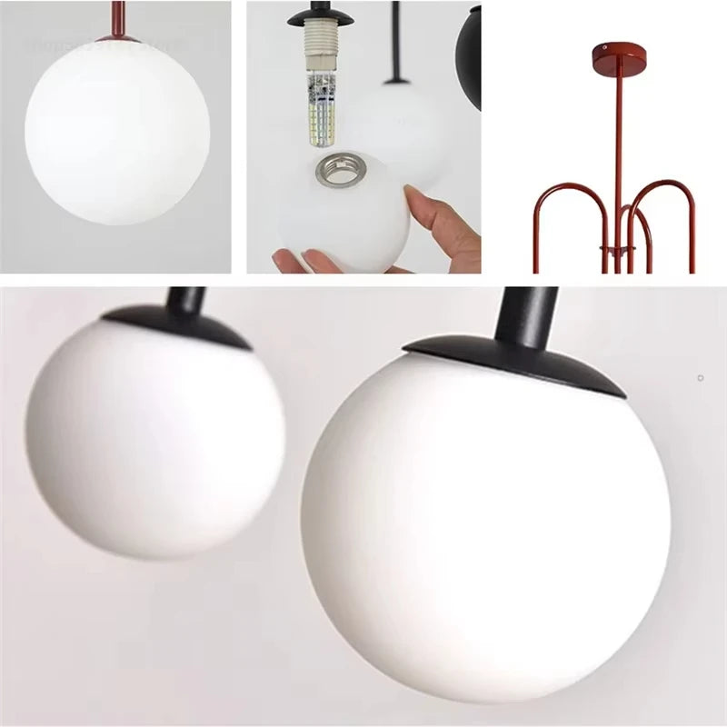 Lustre Pendente Moderno Com Globos Fash Minimalista