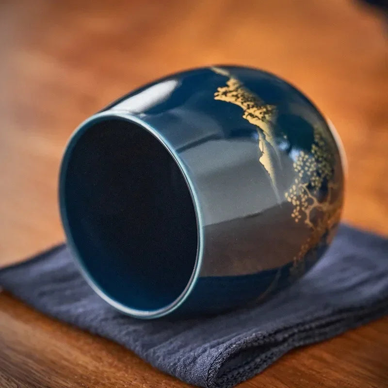 Copo  Blue Argila Premium Xicara de Chá 180ml