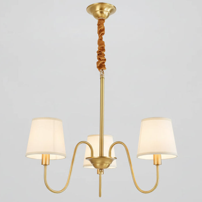 Lustre Dourado Vintage De 3 a 10 Cúpulas Pendente Tocheiro