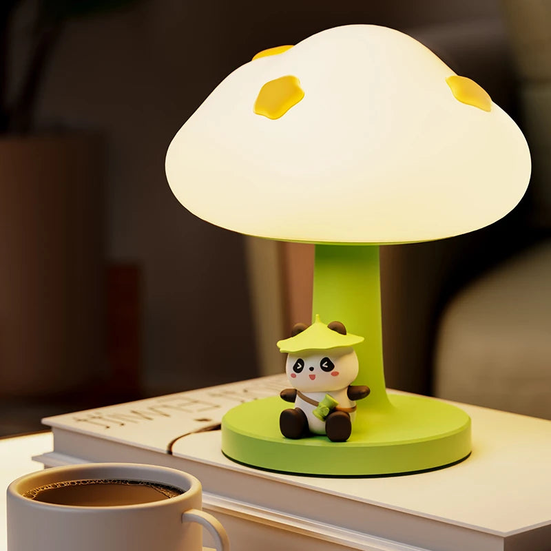 Luminária de Mesa Nuvem Panda LED Recarregável – Coelho E Panda Sem Fio