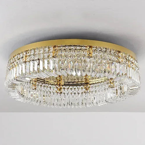 Lustre de Teto Redondo 40, 50, 60, 80cm Pingente de Cristal Moderno
