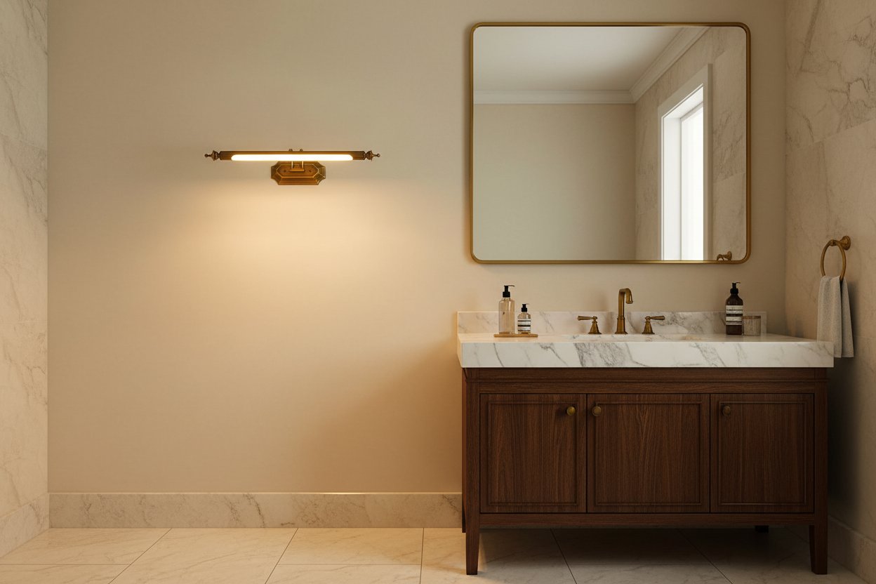 Arandela Linear Vintage Led 8w 470mm Luminária de Parede Bronze Art Decor