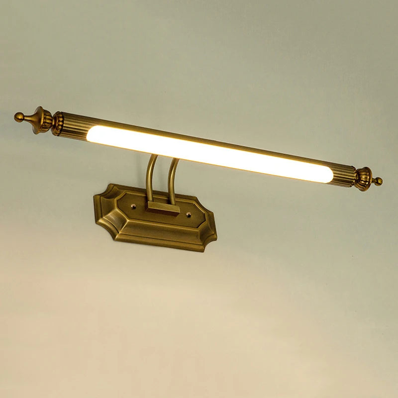 Arandela Linear Vintage Led 8w 470mm Luminária de Parede Bronze Art Decor