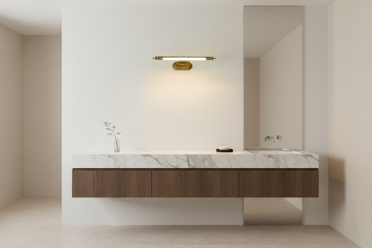 Arandela Linear Vintage Led 8w 470mm Luminária de Parede Bronze Art Decor