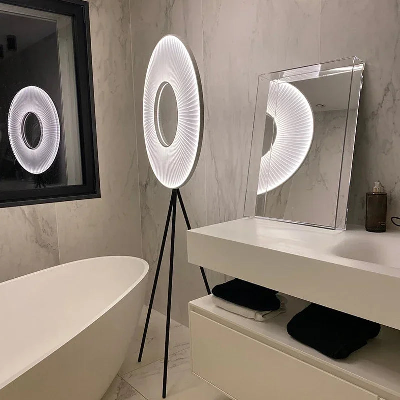 Luminária de Piso Pôr do Sol: Elegância Que Transforma Seu Ambiente