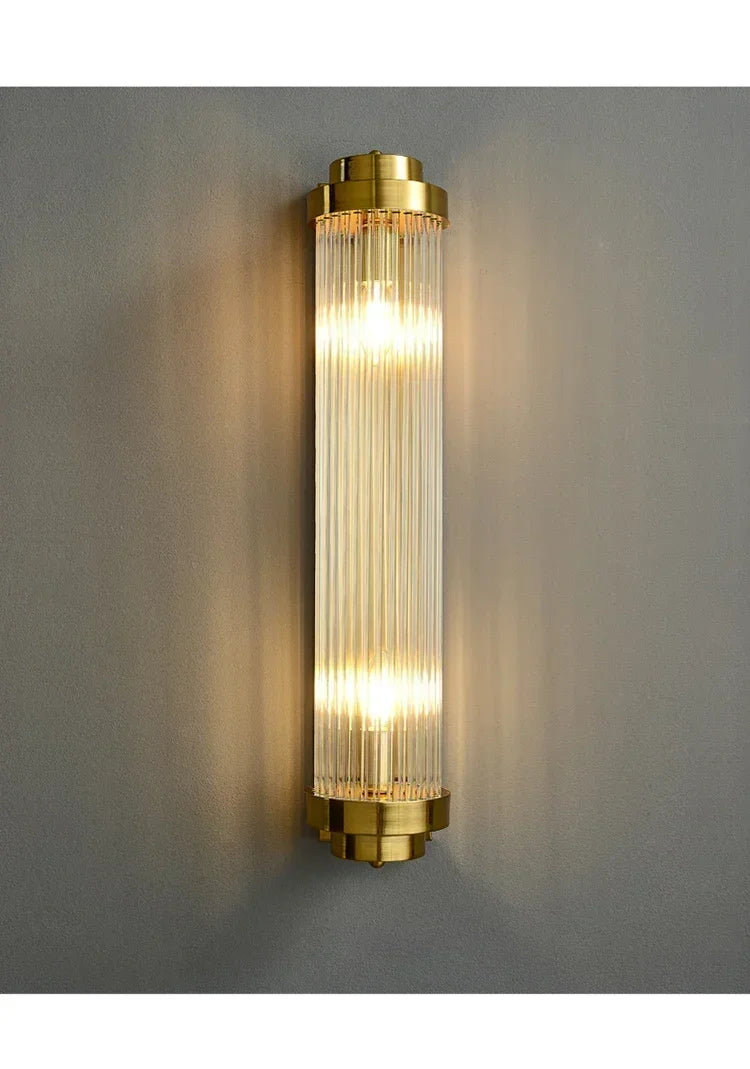 Arandela de Cristal Golden – Iluminação Sofisticada Art Deco