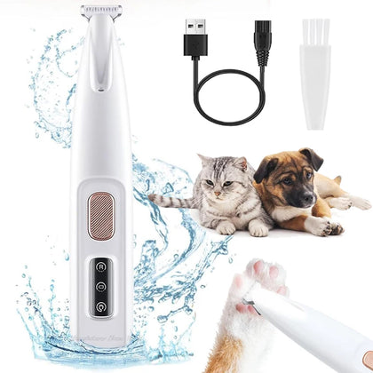 Aparador De Pelos Pata PET Cães E Gatos Com Luz LED | Recarregável