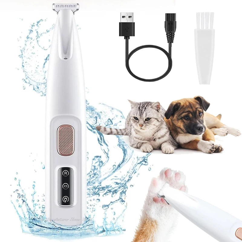 Aparador De Pelos Pata PET Cães E Gatos Com Luz LED | Recarregável