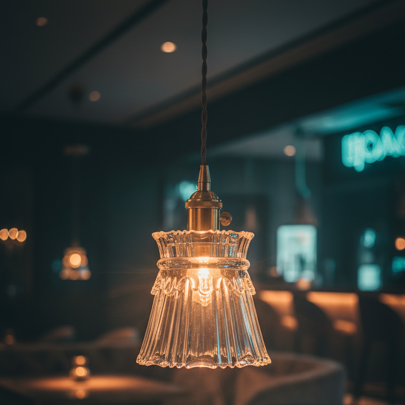 Pendentes Glass Luminária de Vidro Moderno Estilo Flor – Iluminação Nórdica Elegante