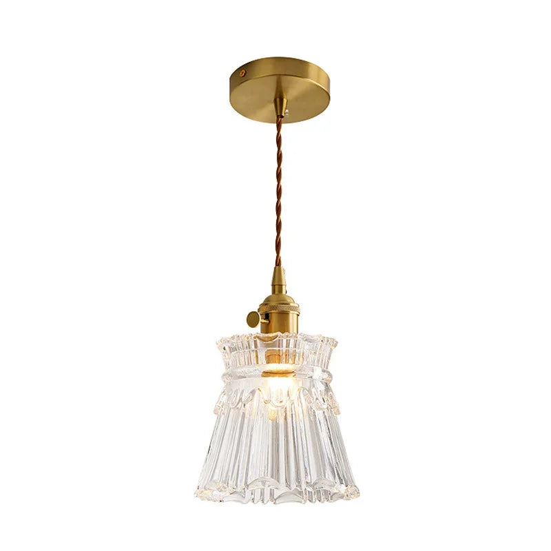 Pendentes Glass Luminária de Vidro Moderno Estilo Flor – Iluminação Nórdica Elegante
