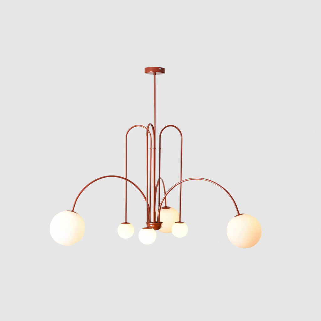 Lustre Pendente Moderno Com Globos Fash Minimalista
