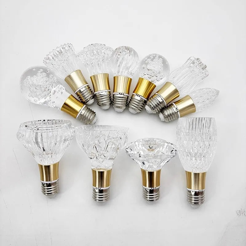 B2 Lâmpada LED De Cristal Acrílico Para Lustre, Pendente e Decoração