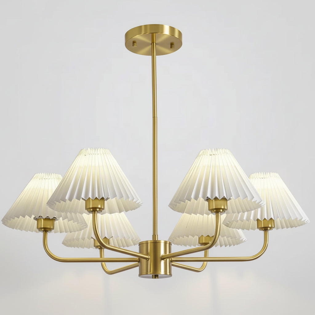 Lustre Dourado Vintage De 3 a 10 Cúpulas Pendente Tocheiro