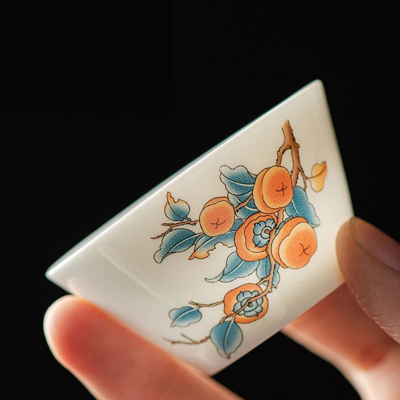 Conjunto de Chá Gaiwan 5 peças Cerâmica Chinesa