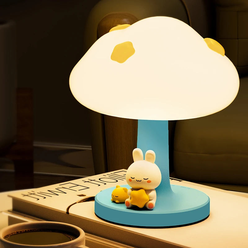 Luminária de Mesa Nuvem Panda LED Recarregável – Coelho E Panda Sem Fio