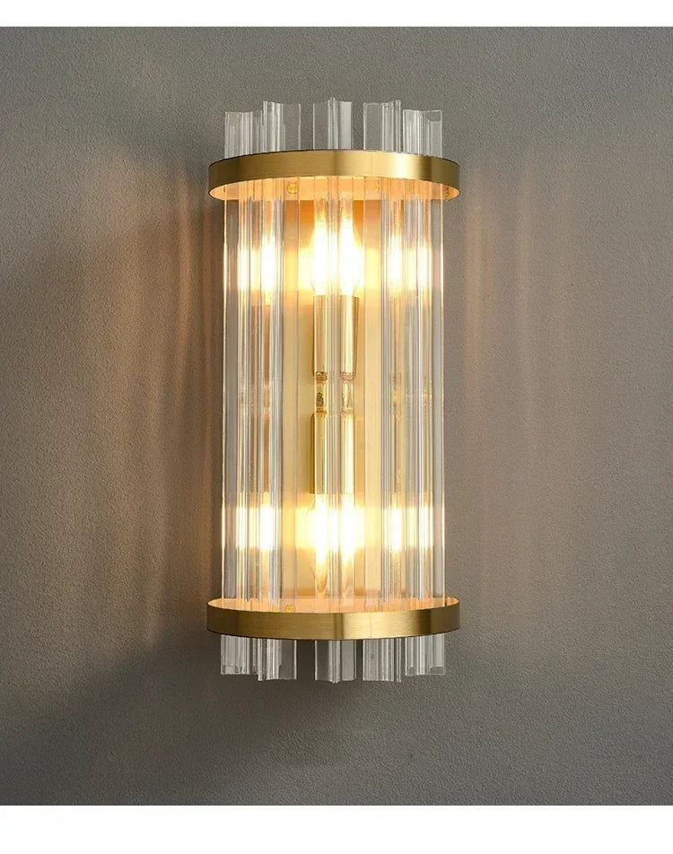Arandela de Cristal Golden – Iluminação Sofisticada Art Deco