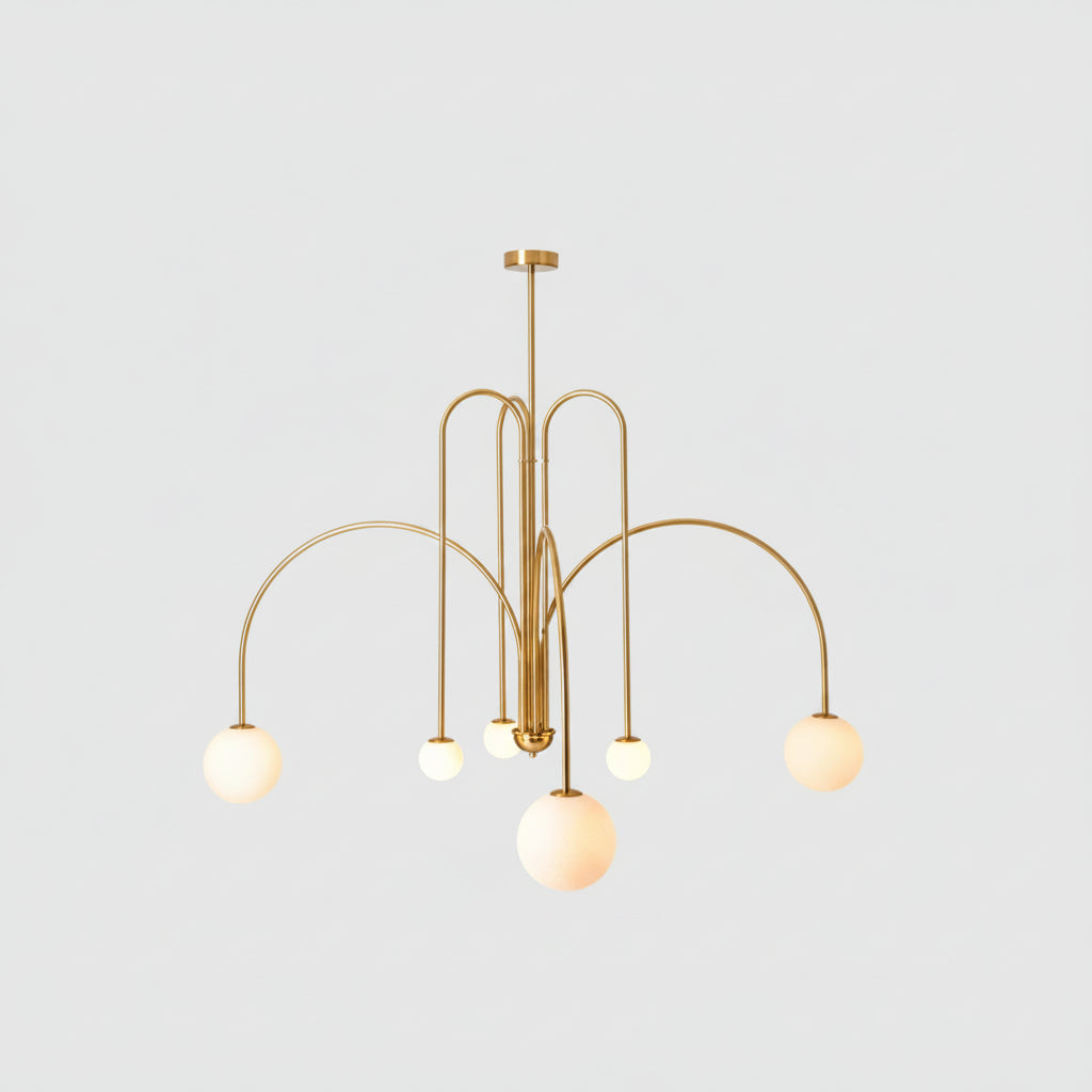 Lustre Pendente Moderno Com Globos Fash Minimalista