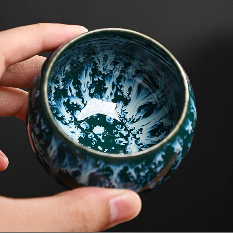 Kit Kung Fu - 5 Xícaras de Chá de Cerâmica em Cores Variadas