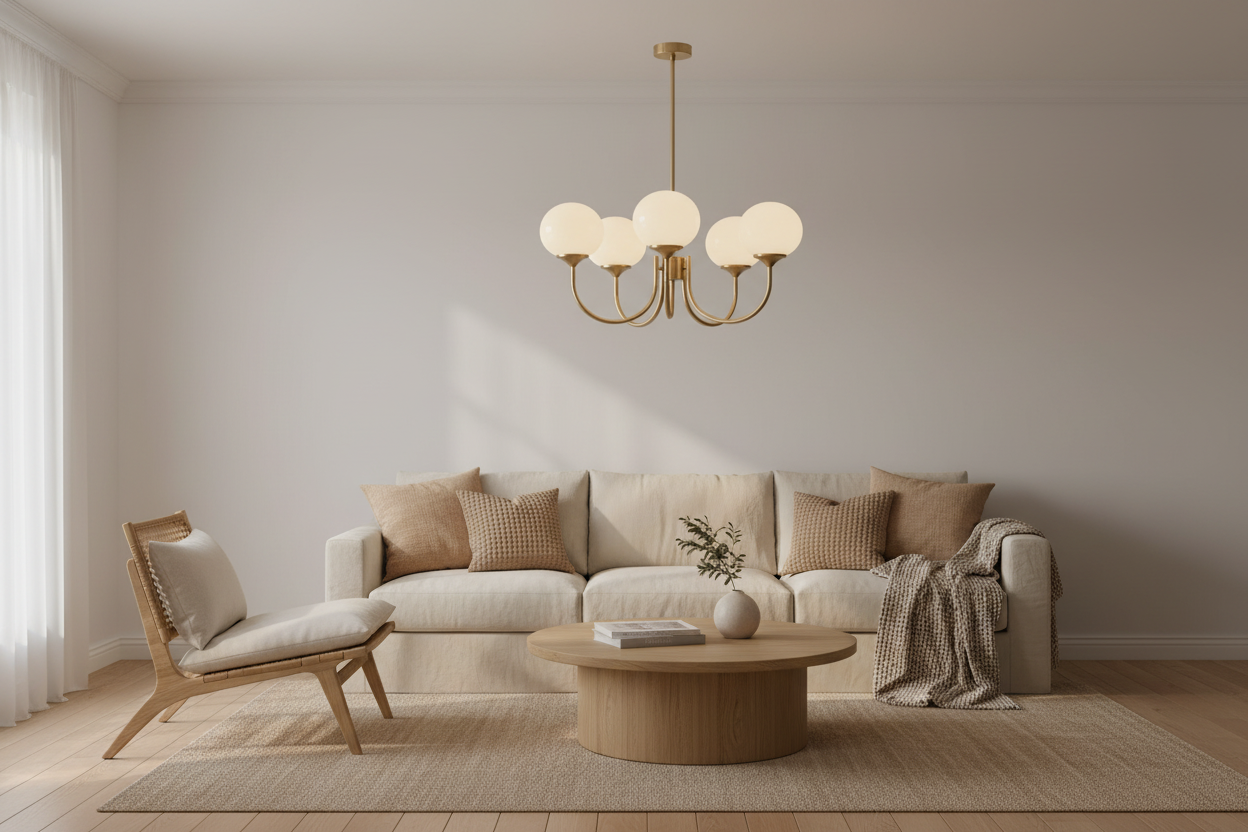 Lustre Pendente, Arandela e Abajur Moderno Bauhaus Glass – Coleção Completa (3 e 5 Globos)