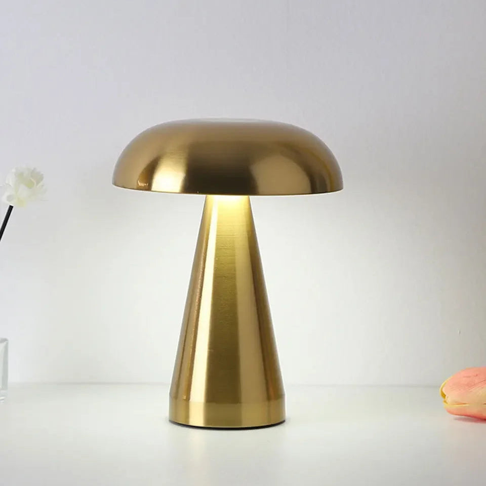 Abajur Cogumelo Minimalista Sem Fio Recarregável