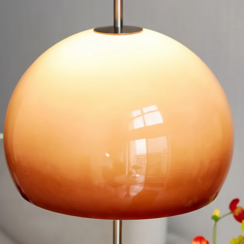 Luminária de Mesa e Piso Bauhaus Cogumelo – Vidro Degradê Laranja LED