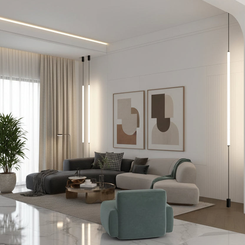 Luminária Vertical LED Piso ao Teto Italiana Minimalista Moderna