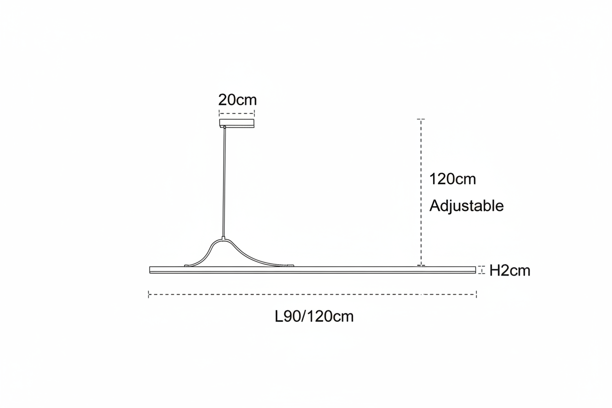 Lustre Pendente Linear Minimalista