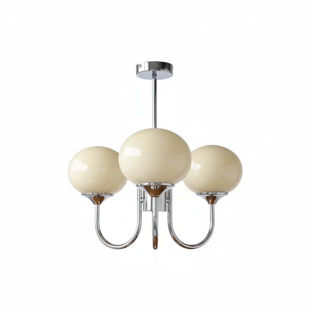 Lustre Pendente, Arandela e Abajur Moderno Bauhaus Glass – Coleção Completa (3 e 5 Globos)