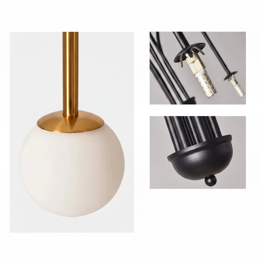 Lustre Pendente Moderno Com Globos Fash Minimalista