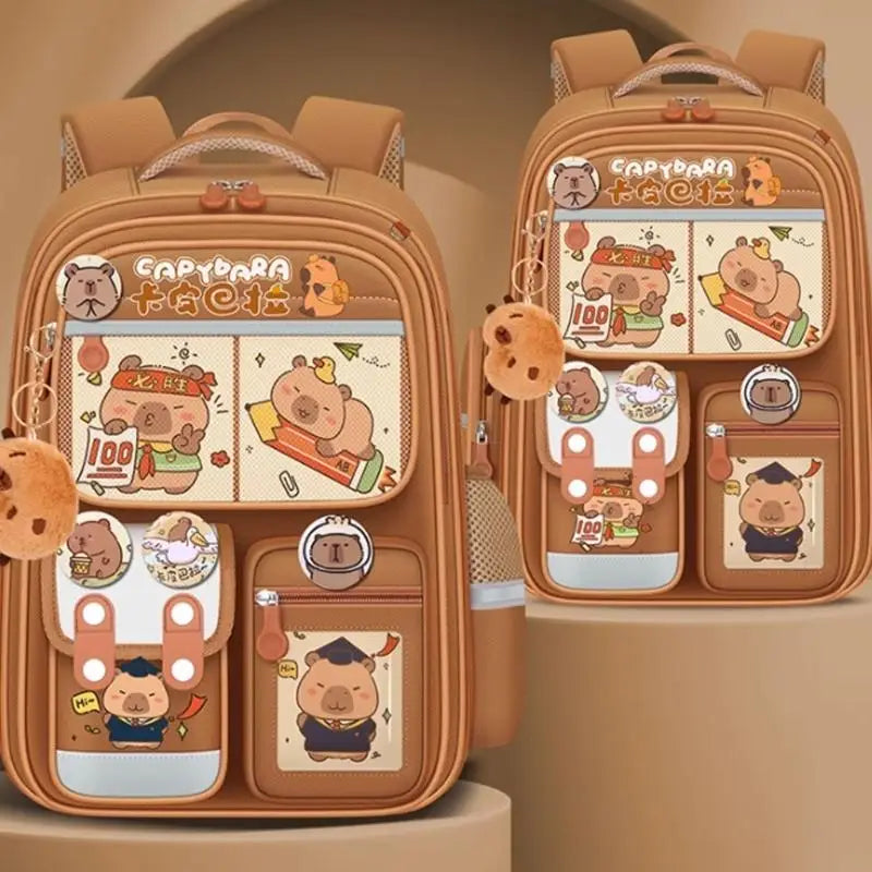 Mochila Escolar Infantil – Ortopédica, Impermeável + Kit Capivara Exclusivo