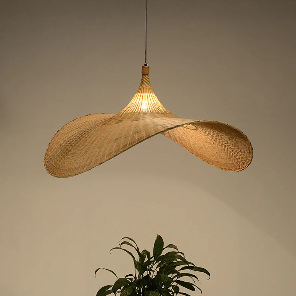 Lustre Pendente Decorativo de Bambu e Rattan 30, 40, 50, 60 e 80cm
