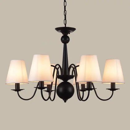 Lustre Preto Vintage De 3 a 10 Cúpulas