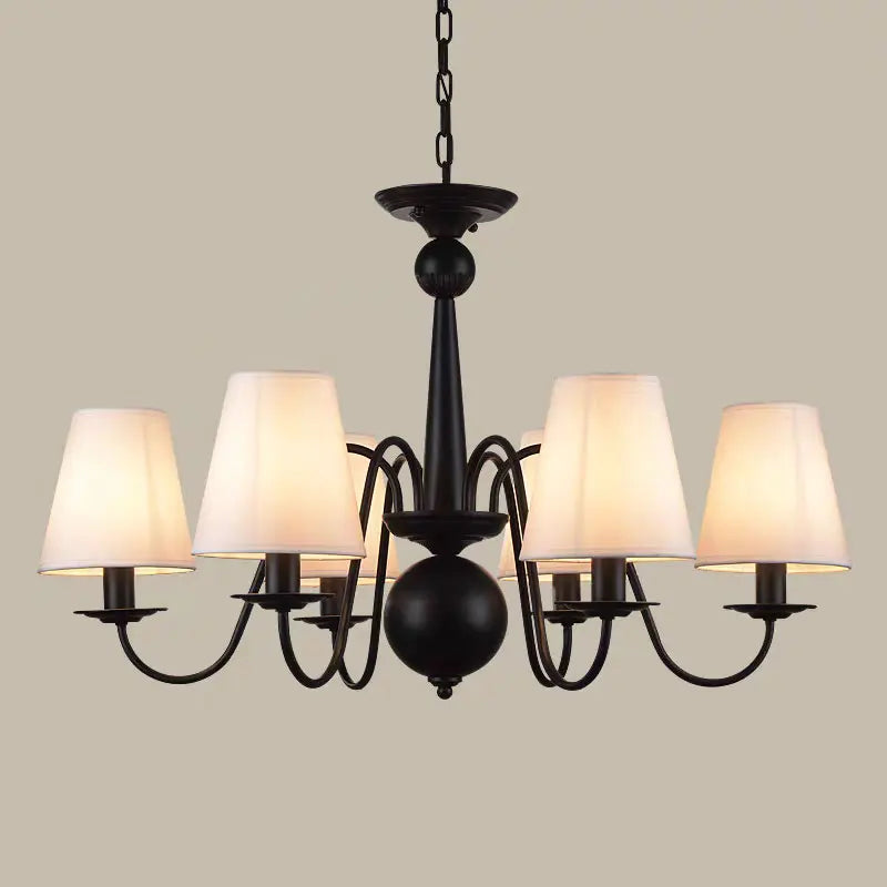 Lustre Preto Vintage De 3 a 10 Cúpulas