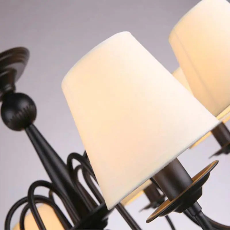 Lustre Preto Vintage De 3 a 10 Cúpulas