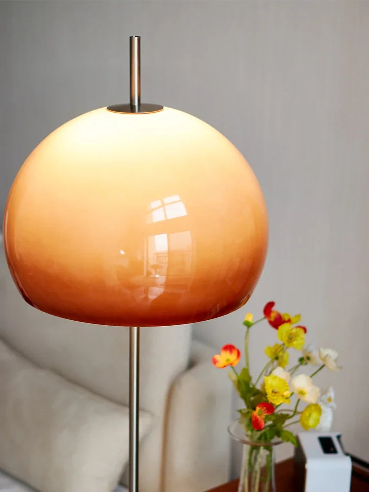 Luminária de Mesa e Piso Bauhaus Cogumelo – Vidro Degradê Laranja LED