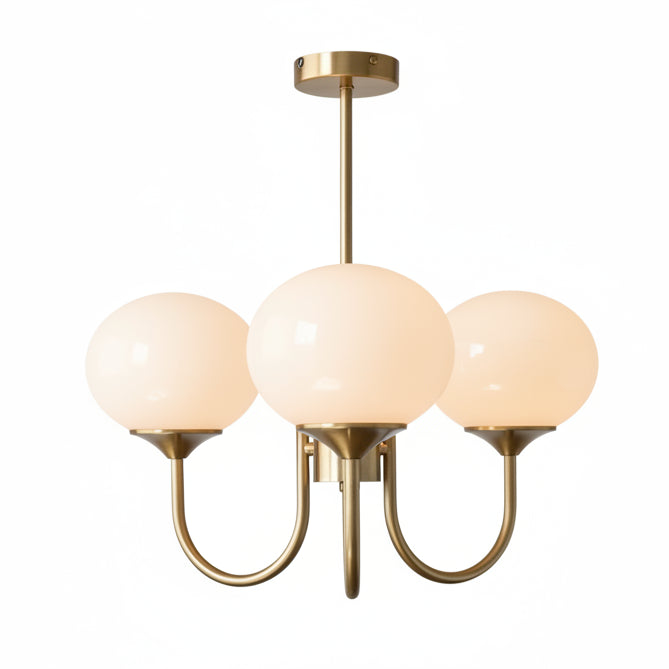 Lustre Pendente, Arandela e Abajur Moderno Bauhaus Glass – Coleção Completa (3 e 5 Globos)