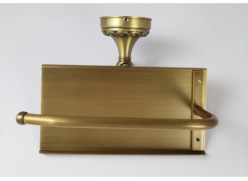 Porta Papel higiênico de Parede Vintage Bronze Retrô