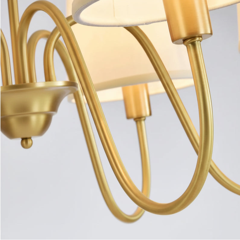 Lustre Dourado Vintage De 3 a 10 Cúpulas Pendente Tocheiro